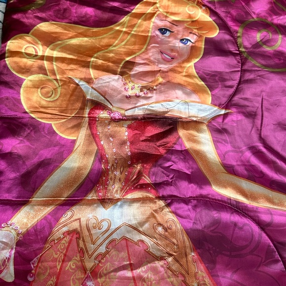 Vintage Disney Princess Aurora Sleeping Bag - Pink and Gold - Picture 2 of 5